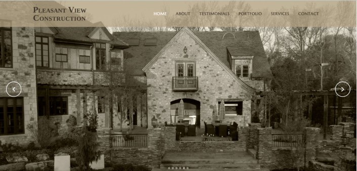 Pleasant View Constr website 2 Website design St. Louis