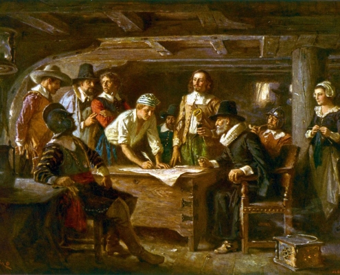 Signing the Mayflower Compact