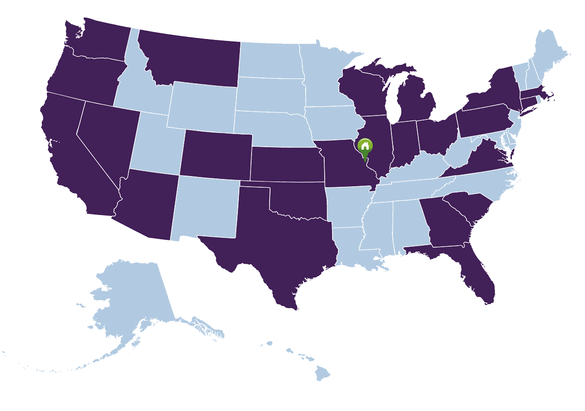 map of Anderson Technologies clients