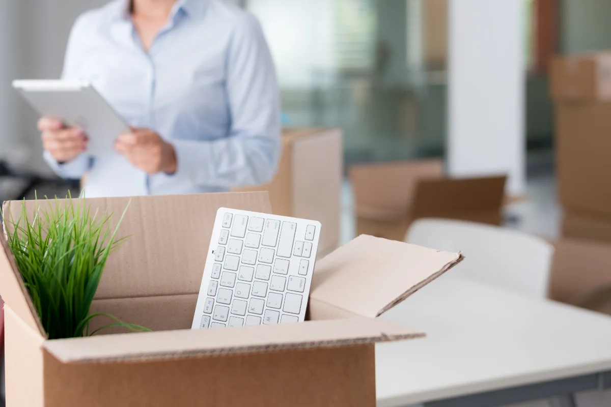 staff member checking list to move office