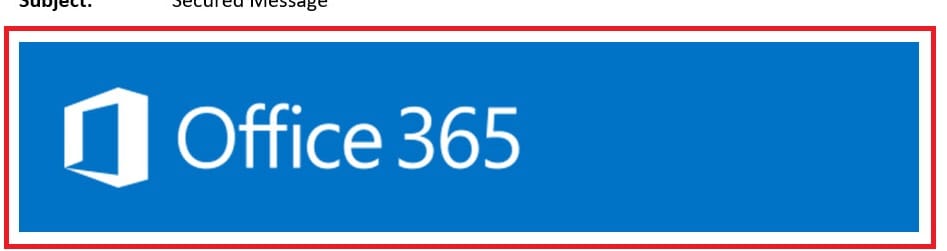 Office 365 phishing email